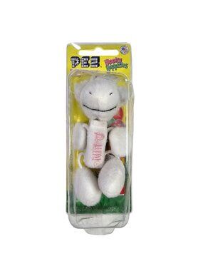 PEZ Hippity Hoppities White Plush Sheep Lamb Candy Dispenser Keychain 2009